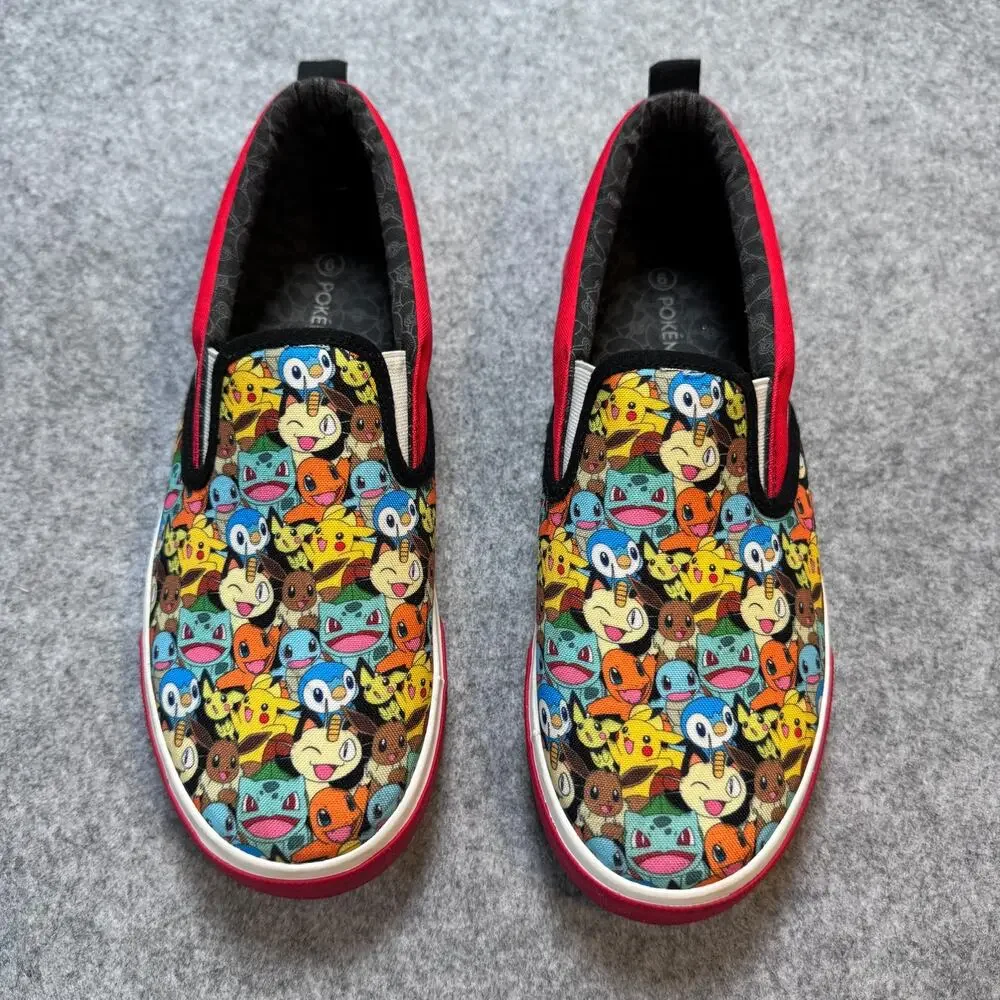 Ground Up Pokemon Slip On Shoes Youth Size 6 Pikachu Canvas Multicolor